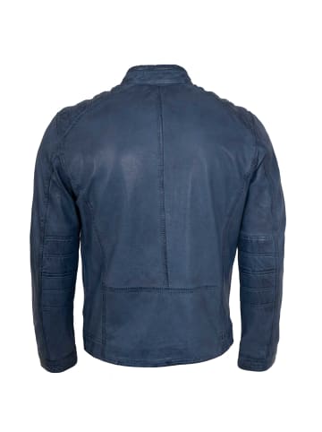 JILANI Lederjacke Lammnappa in Blau