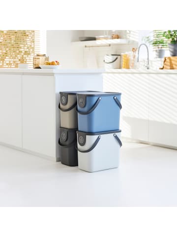 Rotho Albula Mülltrennungssystem 25l für die Küche in Blau