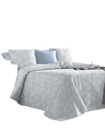 Erwin Müller Jacquard Tagesdecke in eisblau