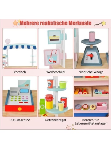 COSTWAY Kaufladen auf 3 Rädern in Bunt