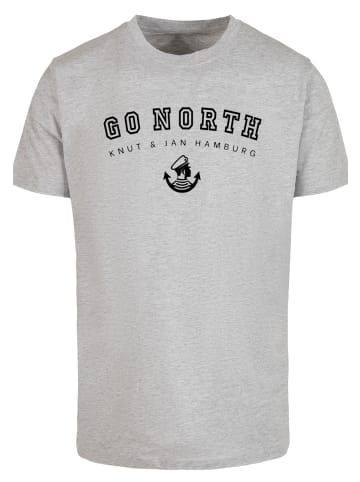 F4NT4STIC T-Shirt Go North in grau meliert