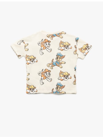 KOTON TSHIRT SS in Ekru Gemustert