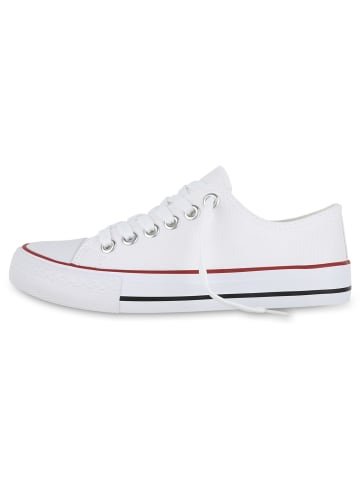 VAN HILL Sneaker Low Aurora in Weiss Rot