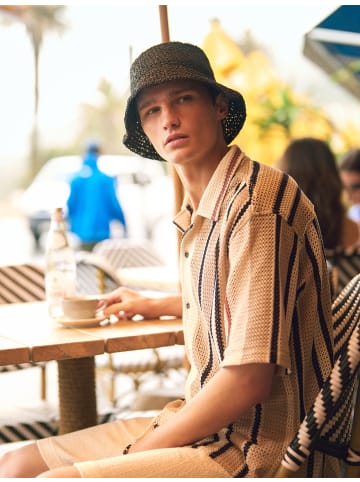 KOTON SHIRTS SS in Beige Gestreift