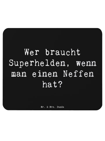 Mr. & Mrs. Panda Mauspad Neffe Held mit Spruch in Schwarz