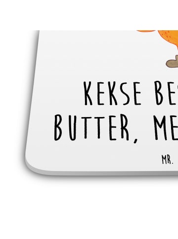 Mr. & Mrs. Panda Bierdeckel Fuchs Keks mit Spruch in Weiß