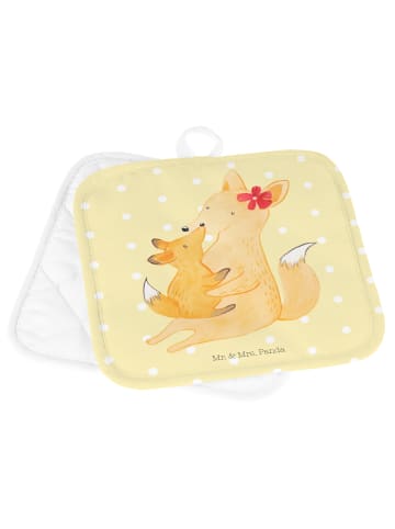 Mr. & Mrs. Panda Potholder Fuchs Mama ohne Spruch in Gelb Pastell