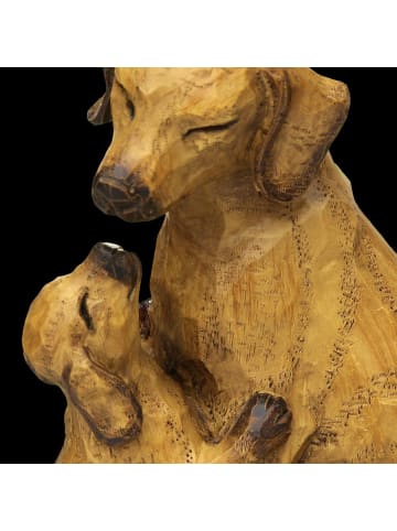 Ambiente Haus Hund mit Welpe braun in braun
