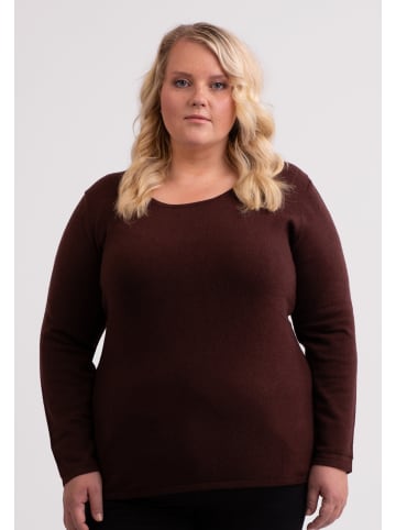 CASH-MERE.CH Rundhals Pullover in Zinnoberrot