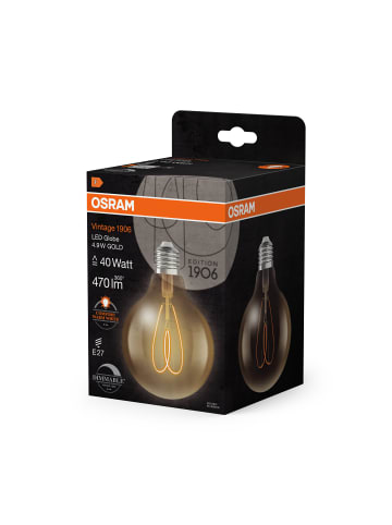 OSRAM Vintage 1906 Globe Ist Eine Warmweiße, Dimmbare LED-Lampe In Klassischer