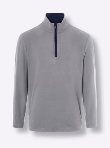 Sieh an! Fleece-Shirt in steingrau