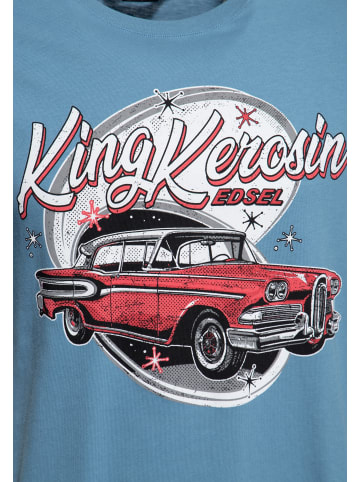 King Kerosin King Kerosin Print T-Shirt Edsel in blau