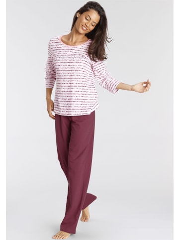 VIVANCE DREAMS Pyjama in pink-rot-gestreift