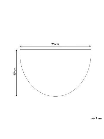 Beliani Fußmatte TISHIMNA in Naturfarben/Schwarz - (W) 45 x (L) 75 cm