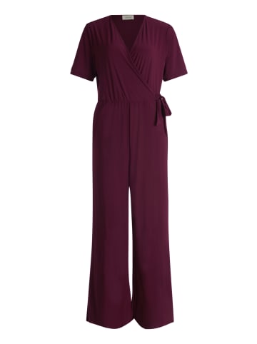 CARTOON Jumpsuit mit Bindegürtel in Dark Aubergine