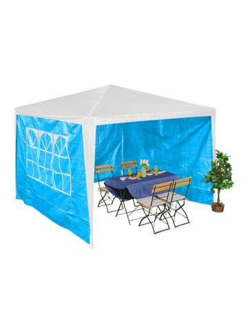 relaxdays 3 x Pavillon-Seitenteile in Blau - 2 x 3 m