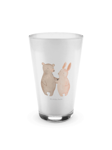 Mr. & Mrs. Panda Glas Bär und Hase Umarmen ohne Spruch in Transparent