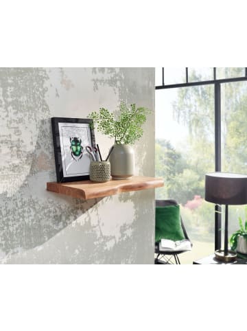 FineBuy Wandregal in Braun / Akazie / 40x26x4