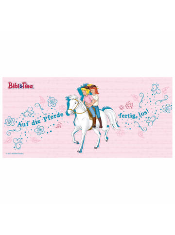 Bibi und Tina Bibi und Tina Tasse - Auf die Pferde, fertig, los  320 ml in rosa