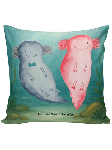 Mr. & Mrs. Panda Kissen 40x40 Axolotl Liebe Design ohne Spruch in Weiß
