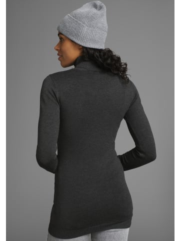 Laura Scott Rollkragenpullover in anthrazit melange