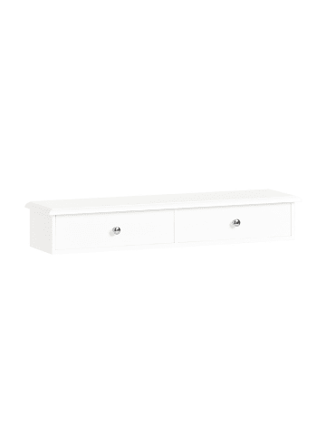 SoBuy Wandkonsole in Mattweiß - (W) 15 x (H) 10 x (L) 64 cm