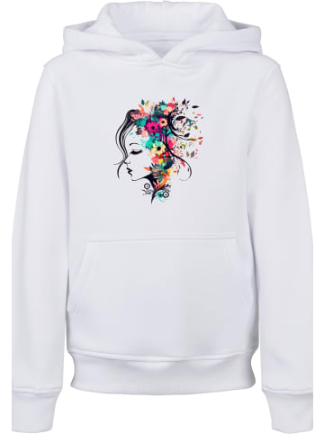 F4NT4STIC Hoodie Silhouette Bunte Blumen in weiß