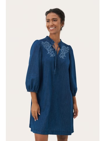 PART TWO Kleid TashaPW Gerade Passform in Medium Blue Denim Embroidery