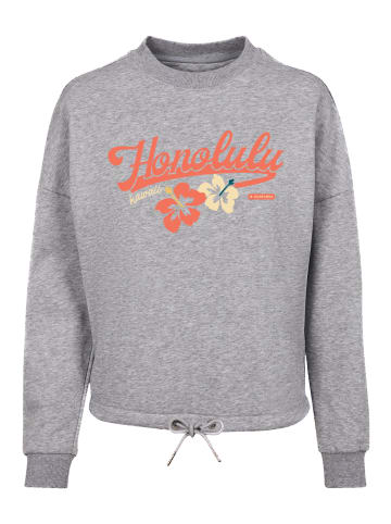 F4NT4STIC Oversize Sweatshirt Honolulu in grau meliert
