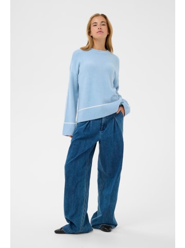 Kaffe Strickpullover KAjinie Loose fit in Powder Blue Melange