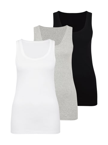 H.I.S Tanktop in schwarz, grau meliert, weiß