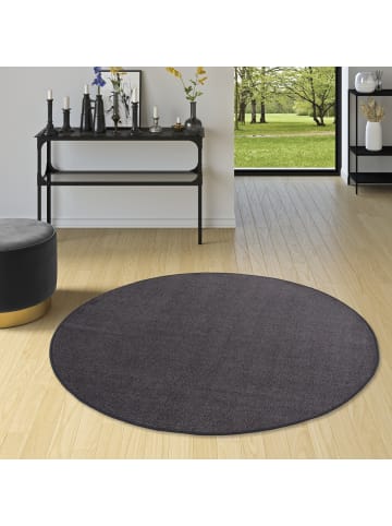 Snapstyle Velours-Teppich Joy Rund in anthrazit