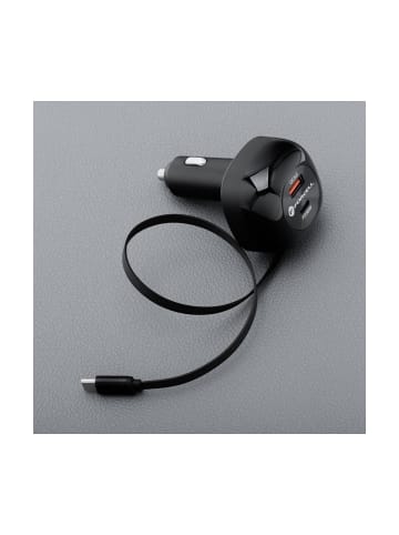 Wisam® FORCELL Auto Ladegerät 75W PD QC USB-C/A Kabel