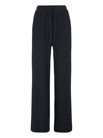 Hessnatur Jersey Hose Wide Leg  in schwarz