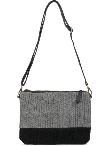 styleBREAKER Clutch Handtasche in Grau-Schwarz