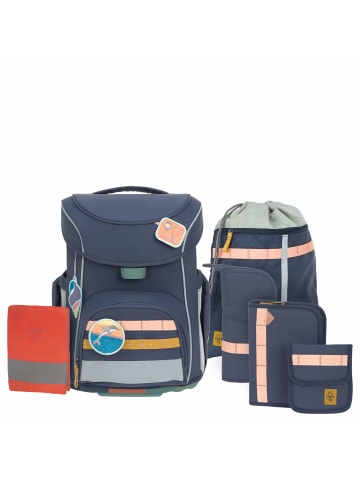Lässig School Set Slim Unique - Schulranzen Set 7tlg. (Black) in Navy