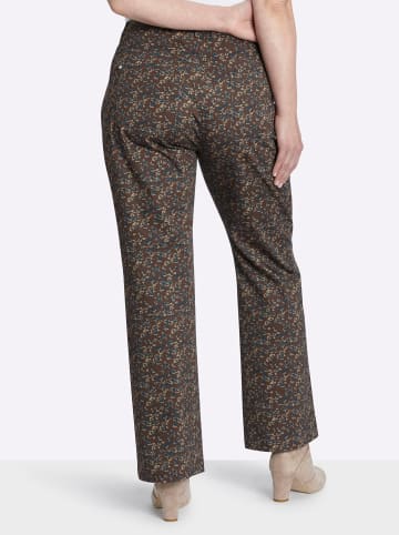 sheego Bootcut-Hose in schoko-camel-bedruckt