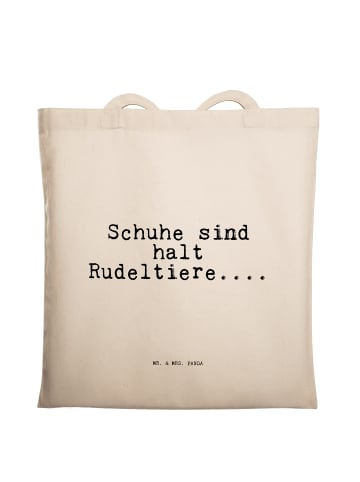 Mr. & Mrs. Panda Tote Bag Schuhe sind halt Rudeltiere....... mit... in Creme
