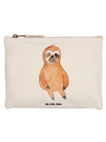 Mr. & Mrs. Panda Mäppchen Faultier Zufrieden ohne Spruch in Weiß