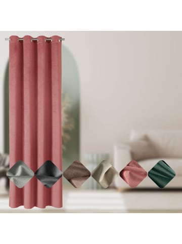 Tom Tailor TT Ösenvorhang VelvetSignature 140 x 250 cm in Rose