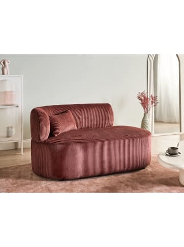 Beliani Chaiselongue VANVEY in Rot/Schwarz - (W) 147 x (H) 73 x (L) 78 cm
