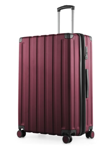 Hauptstadtkoffer Q-Damm - Großer Koffer Hartschale XL Trolley, TSA, 68cm, 4 Rollen, 133 L in Burgund