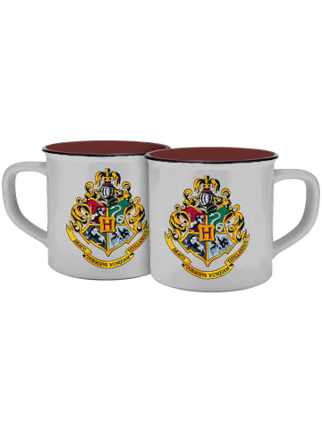 Geda Labels Tasse Hogwarts Wappen Emaille-Optik 300ml in Grau - 300 ml