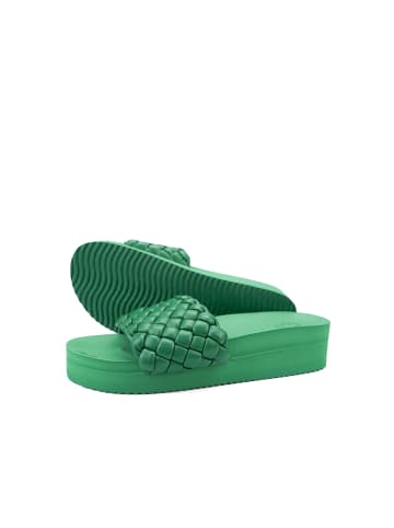 Flip Flop Slides "pool*hi weave" in Smaragdgrün