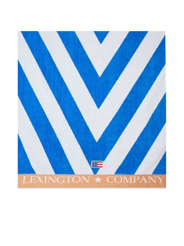 Lexington Strandtuch Graphic in Blau | Weiß | Beige