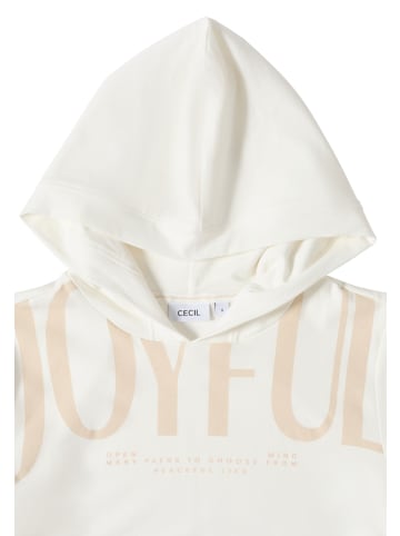 Cecil Kapuzenshirt mit Wording in Weiß