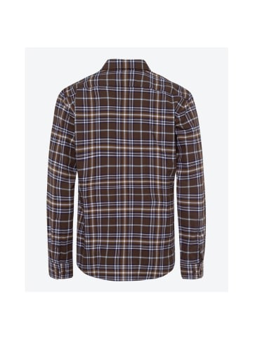 BRAX Langarmhemd in espresso