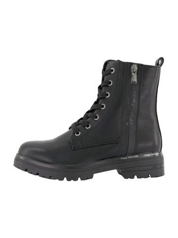 Tom Tailor Schnürboots in Schwarz