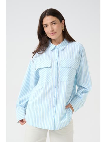 Cream Langarm - Hemd CRNadela Loose fit in Clear Blue Stripe