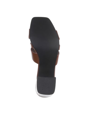 Ital-Design High-Heel Sandalette in Braun